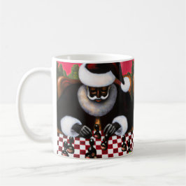 Keepsake Mug: Black 芸術的 Santa Collection コーヒーマグカップ