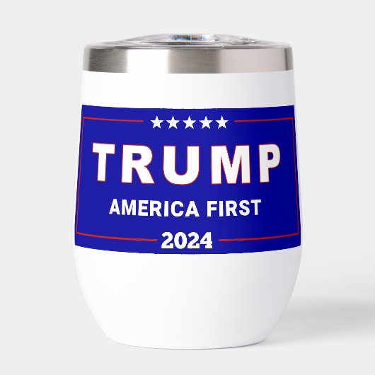Keepsake, Name Trump 2024 America First 11oz Blue (正面)