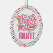 Keepsake Ornament For Her世界の最も最高のな叔母さん セラミックオーナメント (右)