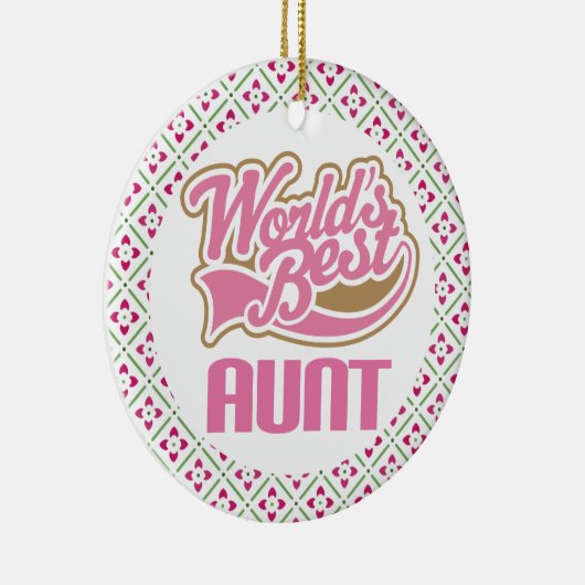 Keepsake Ornament For Her世界の最も最高のな叔母さん セラミックオーナメント (右)