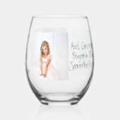 Keepsake Photo Collageモダン Granda最高の Ever ステムなしワイングラス (裏面)
