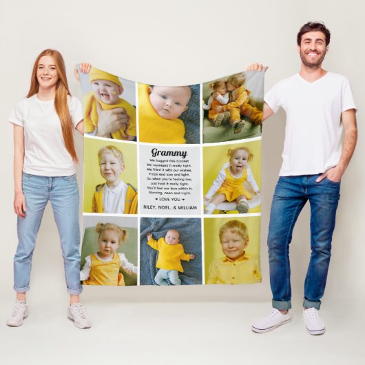 Keepsake Poem to Grandma Nana from Grandkids Photo フリースブランケット (インサイチュ)