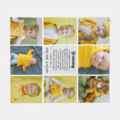 Keepsake Poem to Grandma Nana from Grandkids Photo フリースブランケット (正面(横))