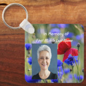 Keepsake  Poppy Cornflower Meadow Memorial キーホルダー (正面)