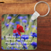 Keepsake  Poppy Cornflower Meadow Memorial キーホルダー (裏面)