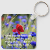 Keepsake  Poppy Cornflower Meadow Memorial キーホルダー (裏面)