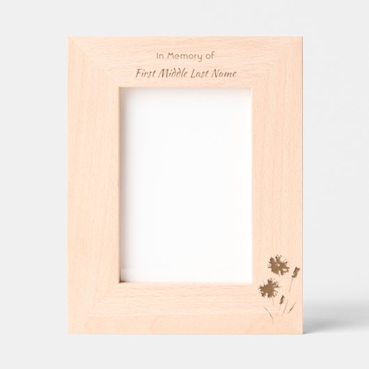 Keepsake Poppy Cornflower Meadow Memorial レーザー彫刻フレーム (正面)
