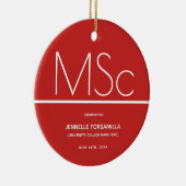 Keepsake Red MSc学位の卒業 セラミックオーナメント (右)