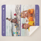 Keepsake We Love You Gramarの写真パーソナライズされた シェルパブランケット (正面(横))