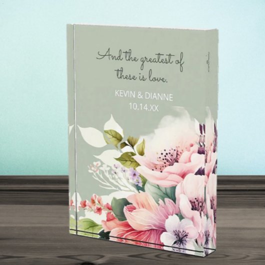 Keepsake Wedding Gift! Custom Love  フォトブロック