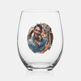 Keepsake Wine Glass with Any Photo ステムなしワイングラス