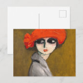 Kees Van Dongen著Le Coquelicot （コーンポピー） ポストカード (正面/裏面)