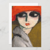 Kees Van Dongen著Le Coquelicot （コーンポピー） 招待状 (正面/裏面)