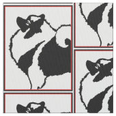 Keeshondのグラフィック-かわいい元の犬の芸術 ファブリック (クローズアップ)