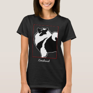 Keeshondのグラフィック-かわいい元の犬の芸術 Tシャツ