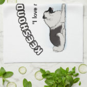 Keeshondのファン・クラブ- Keesieはファンを愛します キッチンタオル (折り畳み)