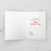 Keeshondの子犬のバレンタイン シーズンカード (内部)