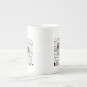 Keeshondの特性のマグ ボーンチャイナマグカップ (正面)