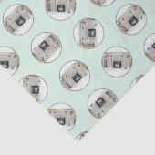 Keeshondの絵を描クリスマスの子犬Fireplace Art 薄葉紙 (詳細)