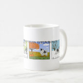 Keeshondの4季節| Keesieの漫画犬 コーヒーマグカップ (正面右)