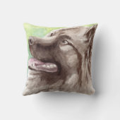 Keeshond犬のギフト クッション (裏面)