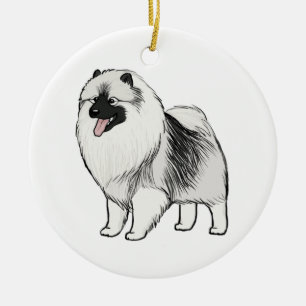 Keeshond セラミックオーナメント