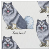 Keeshond ファブリック (クローズアップ)