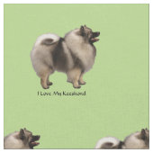 Keeshond ファブリック (クローズアップ)