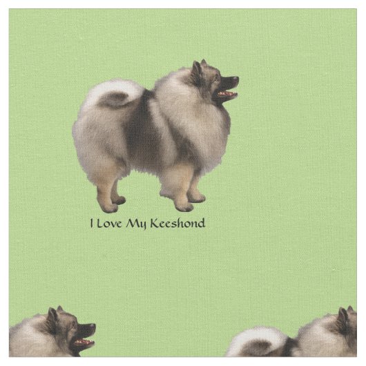 Keeshond ファブリック (クローズアップ)