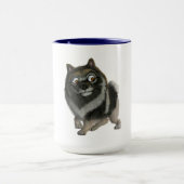 Keeshond Aの友人は他を好みません! マグカップ (中央)