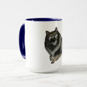 Keeshond Aの友人は他を好みません! マグカップ (正面左)