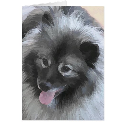 Keeshond Bailey 絵画's – かわいいオリジナルドッグアート (正面)