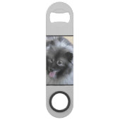 Keeshond Bailey 絵画's – かわいいオリジナルドッグアート スピード栓抜き (正面)