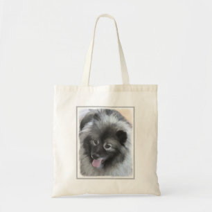 Keeshond Bailey 絵画's – かわいいオリジナルドッグアート トートバッグ