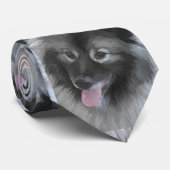 Keeshond Bailey 絵画's – かわいいオリジナルドッグアート ネクタイ (ロール)