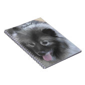 Keeshond Bailey 絵画's – かわいいオリジナルドッグアート ノートブック (右側)