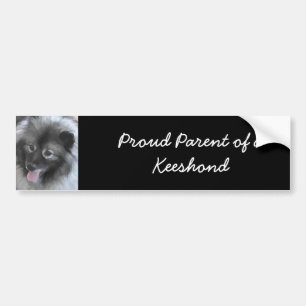 Keeshond Bailey 絵画's – かわいいオリジナルドッグアート バンパーステッカー