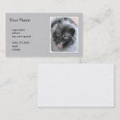 Keeshond Bailey 絵画's – かわいいオリジナルドッグアート 名刺 (正面/裏面)