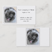 Keeshond Bailey 絵画's – かわいいオリジナルドッグアート 名刺 (正面/裏面)