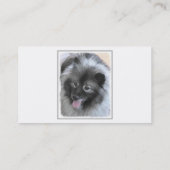 Keeshond Bailey 絵画's – かわいいオリジナルドッグアート 名刺 (裏面)
