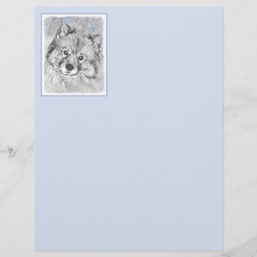 Keeshond Beth絵画's – かわいいオリジナルドッグアート (正面)