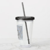 Keeshond Beth絵画's – かわいいオリジナルドッグアート アクリルタンブラー (左)