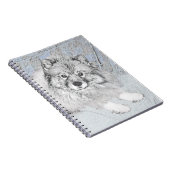 Keeshond Beth絵画's – かわいいオリジナルドッグアート ノートブック (右側)