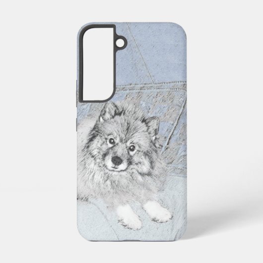 Keeshond Beth絵画's – かわいいオリジナルドッグアート Samsung Galaxyケース (裏面)