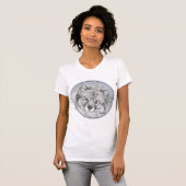 Keeshond Beth絵画's – かわいいオリジナルドッグアート Tシャツ (正面フル)