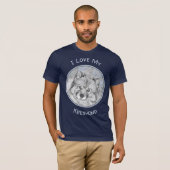 Keeshond Beth絵画's – かわいいオリジナルドッグアート Tシャツ (正面フル)