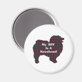 Keeshond BFFギフト マグネット (正面/裏面)