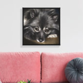 Keeshond digital絵画のタイトル「Glamor」 キャンバスプリント (インサイチュ (リビング))