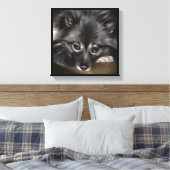 Keeshond digital絵画のタイトル「Glamor」 キャンバスプリント (インサイチュ (寝室))