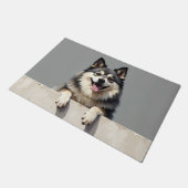 Keeshond Dog Doormat Art ドアマット (アングル)